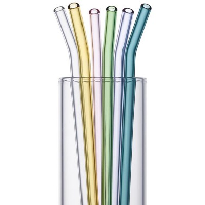 family party Eco-friendly reusable tumbler glass with straw