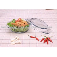 3.0L round tempered glassware casserole with lid