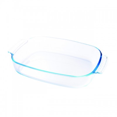 2 pcs Oven and Microwave Safe borosilicate glass bread baking tray