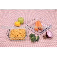 set of 2 square tempered glass bake dish