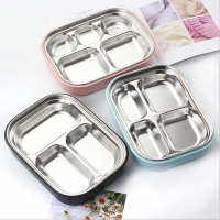 Custom LOGO sealed leakproof single wall food container stainless steel lunch box