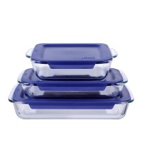 [2600ml 87.9oz 10.4cup] Best Quality Dishwasher Safe Microwave Oven Glass Baking Trays